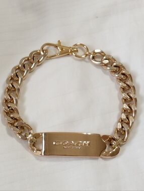 Coach Gold Chunky ID Bracelet